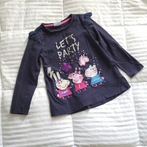 Peppa Pig Ruffled Shoulder Embroidered Party Shirt